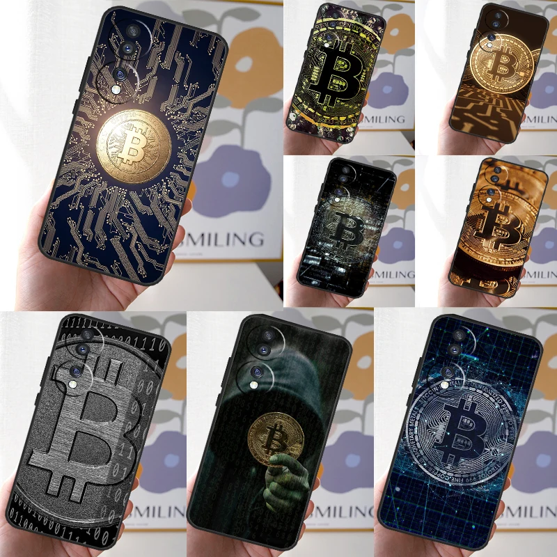 Funda de Bitcoin BTC para Honor 90, 70, 50, 10 Lite, Magic 5, 6 Pro, X6, X7, X8, X9, X6a, X7a, X8a, X9a, X9b, X8b