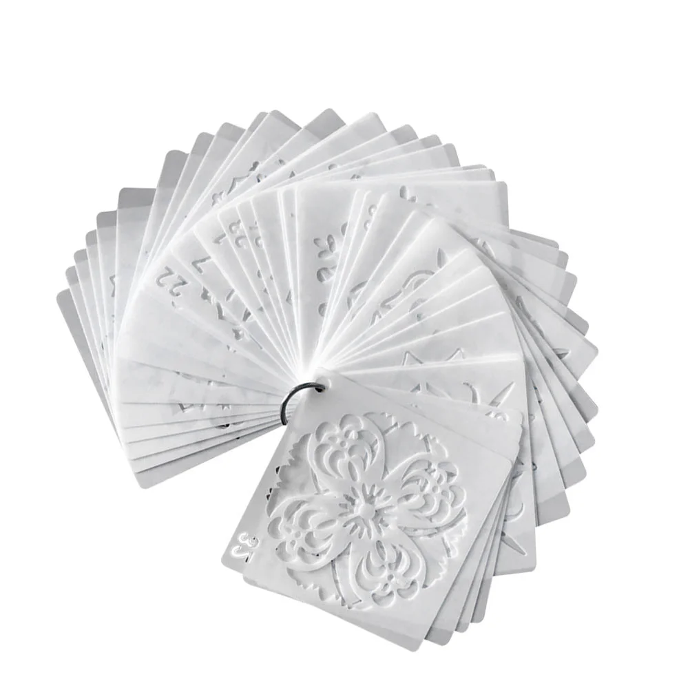 36 Pcs Decor Fashion Drawing Stencils Templates DIY Ceramic Tile Flower Hollow Out