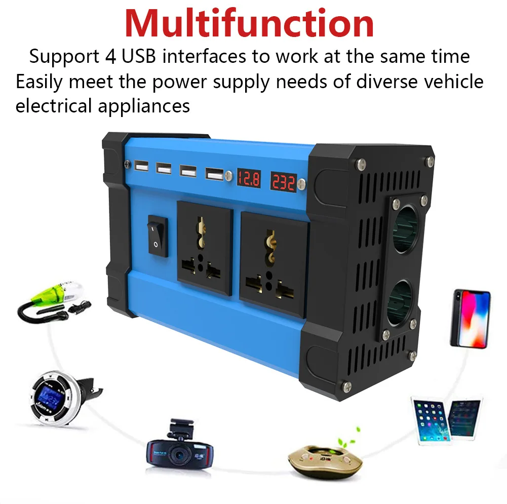 Solar System Kit Combination 6000W Inverter 30A Controller 300W Solar Panel 12V to 220V/110V Smart Charge & Discharge Camping