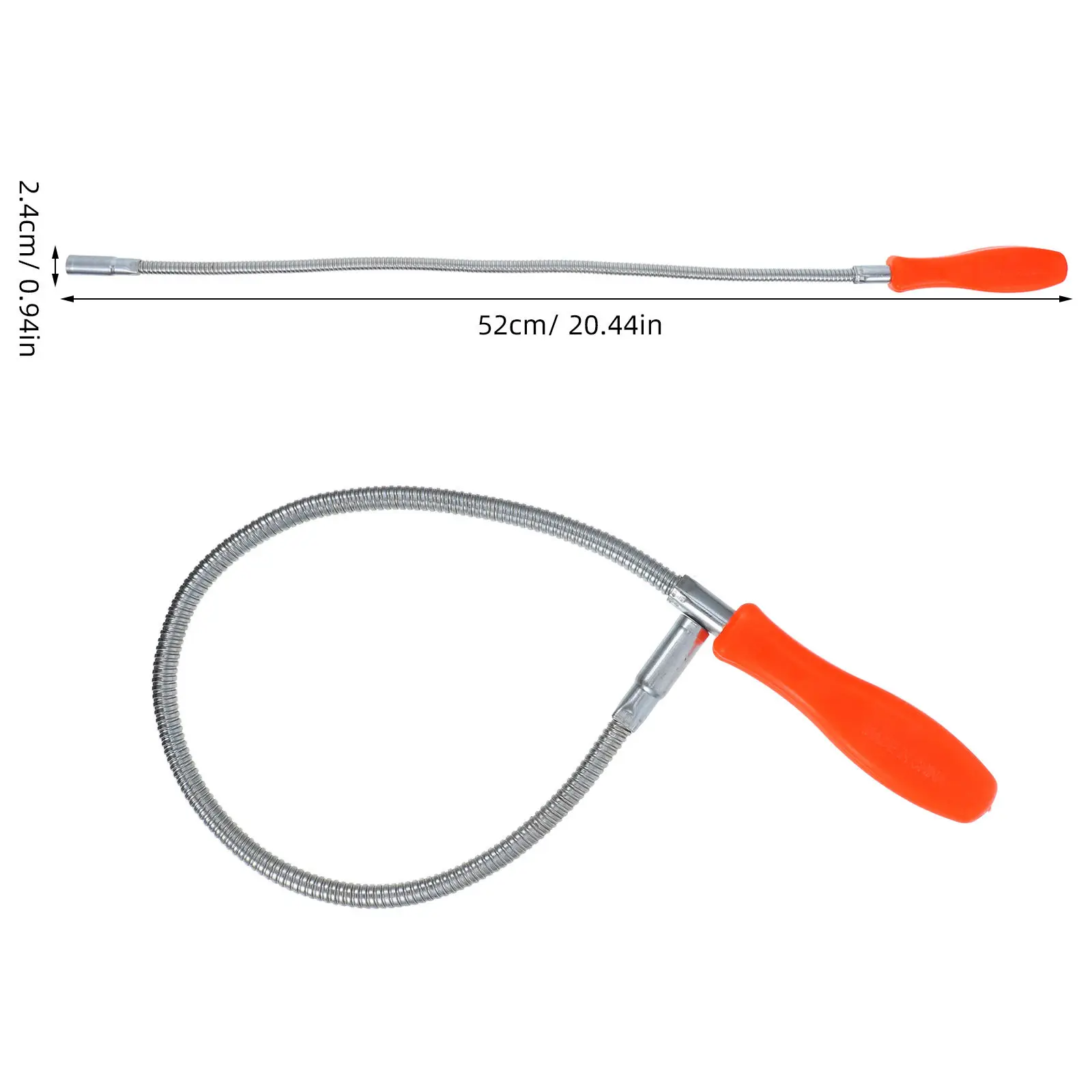 Bendable Magnetic Pickup Tool Flexible Extendable Design Heavy Duty Metal Construction for Screws Nails Tools Retrieval in Tight