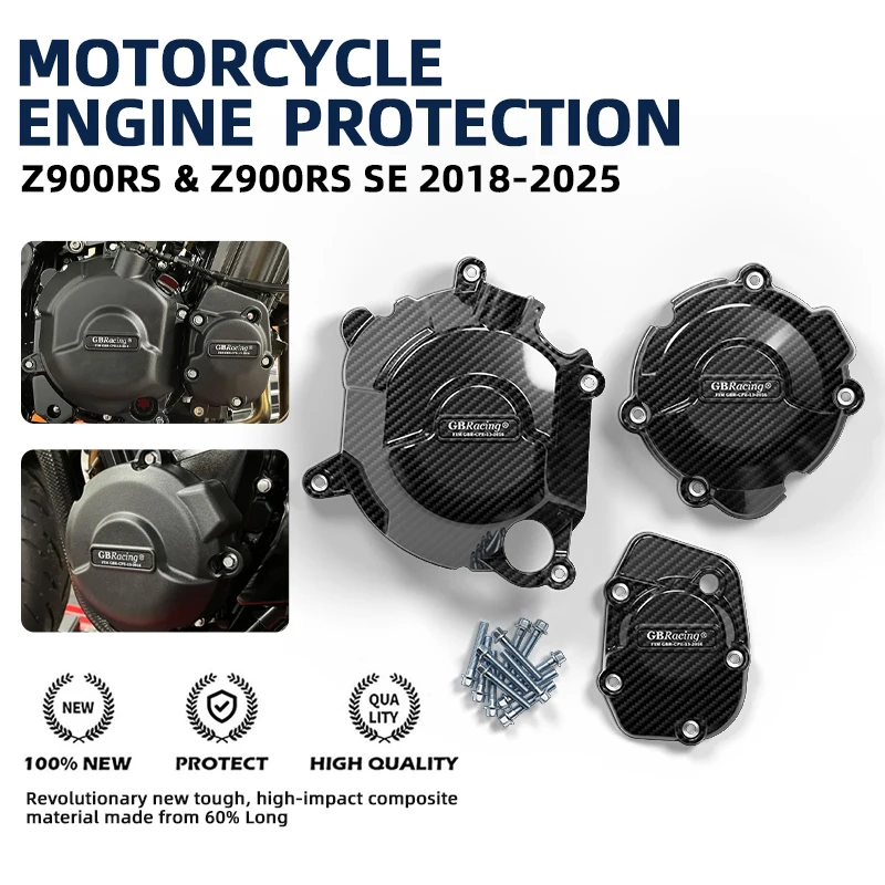 

GBRacing accesorios moto carenados For KAWASAKI Z900RS (SE) 2018-2026 Alternator/Clutch/Pulse Cover Secondary Engine Cover Set