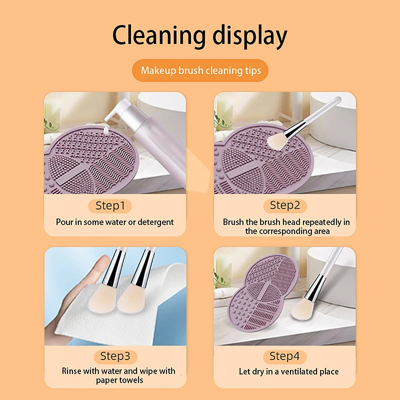 Silicone Makeup Brush Cleaning Pad Foundation Makeup Brush Scrub Board Mat Makeup Cleaning Brush Makeup Tools Scrub Board