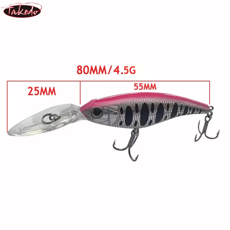 Señuelo Minnow Deep Diving Long Bill TAKEDO para lucioperca y lubina - imagen 4