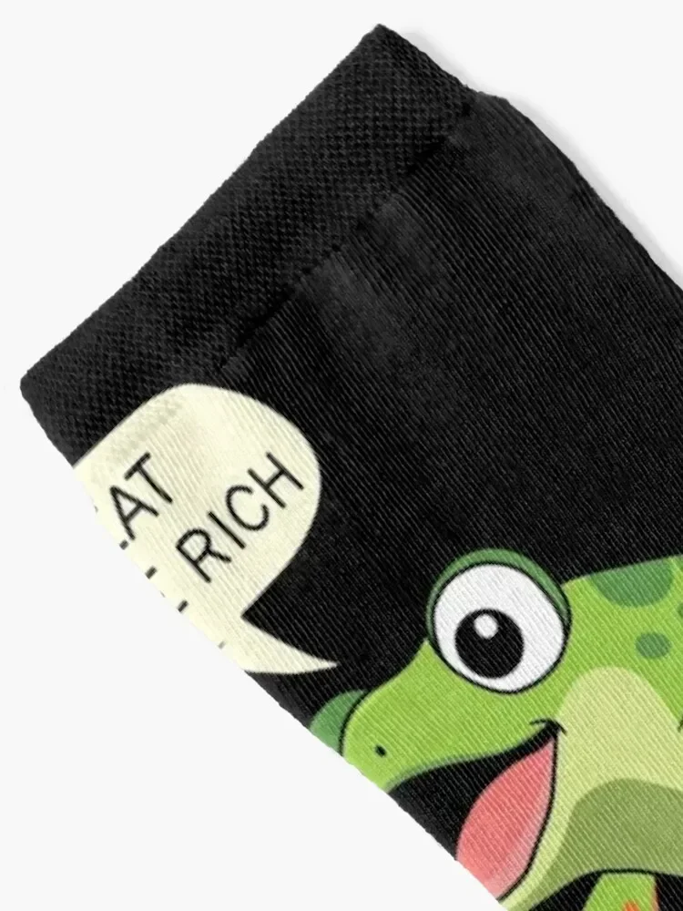 Eat The Rich - Frog Socks hiphop sport Boy Child Socks Women's