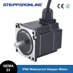 STEPPERONLINE Nema 23 Stepper Motor IP65 Waterproof 1.2Nm 4A 2 Phase Nema23 Step Motor 8mm Shaft for CNC Milling Machine