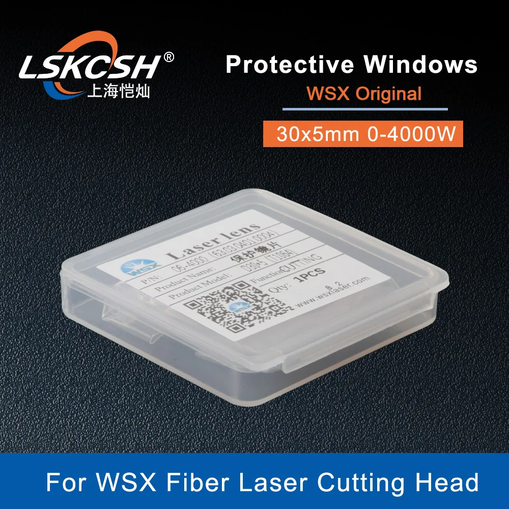 Lskcsh 10 Peças Lote Wsx Original Capa de Lente Protetora Slides 30*5 mm 04000w para a Cabeça de Corte a Laser Fibra Wsx Nc30 Kc15 Hsg Cabeça