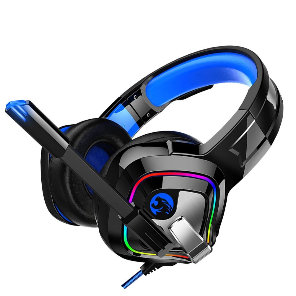 

Gaming Headphones Wired Headset 50mm Driver RGB LED Light Adjustable Comfortable Ear Muff Gaming Gift Idea Headphones