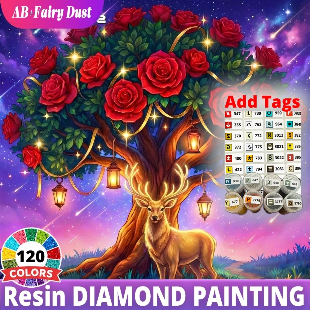 Resin Art Rose - 120 Color Resin DIY Diamond Mosaic