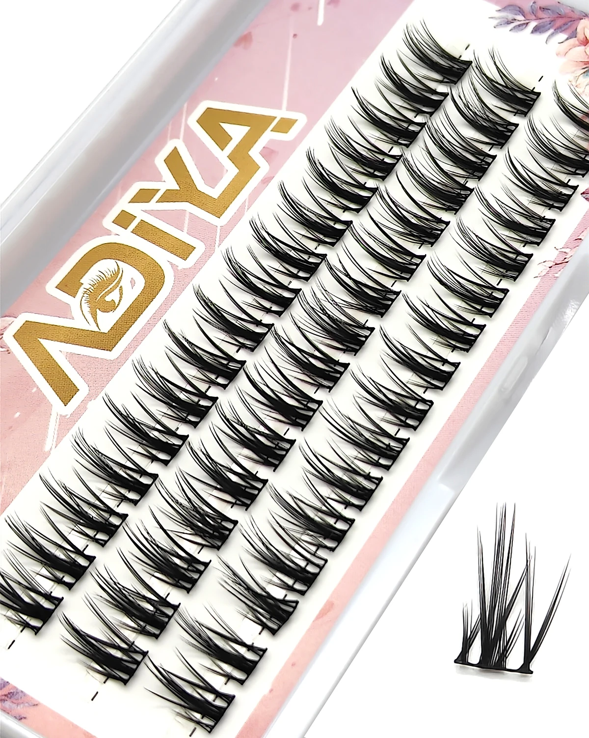 ADIYA 3 Rows Eyelashes Extension Personal Lashes Professional Makeup Individual Cluster Grafting Japanese False EyeLashes