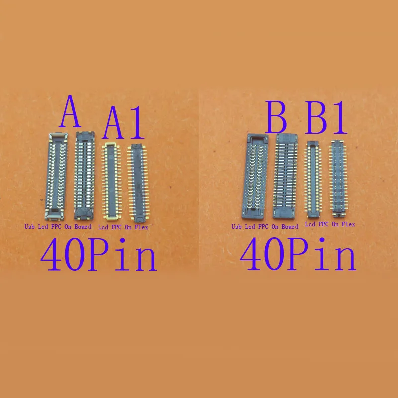 2-50Pcs FPC Connector Plug Lcd Display Usb Charging For Samsung Galaxy A14 4G A145F A04 A045 M04 M045 A05S A057 M14 M145 40Pin