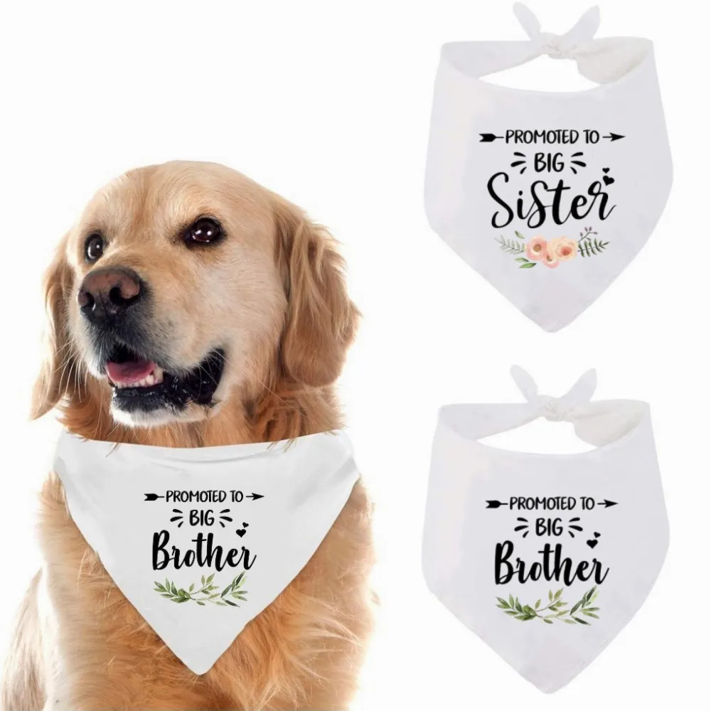 1 Uds. PROMOTADO DE LA GRANDE SORTE/BROTHER bufanda triangular blanca para perros y gatos, bufanda triangular creativa para mascotas, toalla para babas