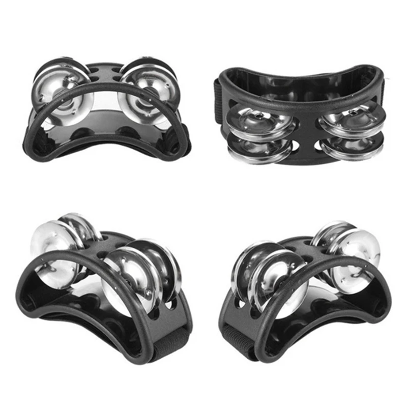 

4Pcs Powerful Sound Foot Tambourine Adjustable Foot Tambourines With Musical Instrument For Performance Singing