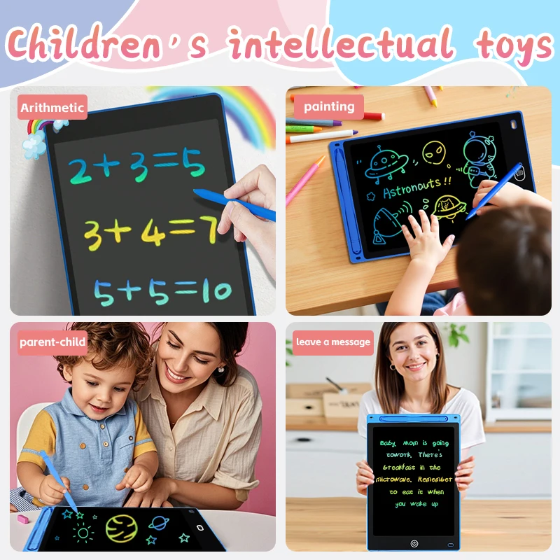 Planche à dessin LCD 8.5 "/10"/12 ", tablette d'écriture pour enfants, jouets éducatifs Montessori, tableau noir magique pour étudiants, cadeau d'anniversaire et de noël