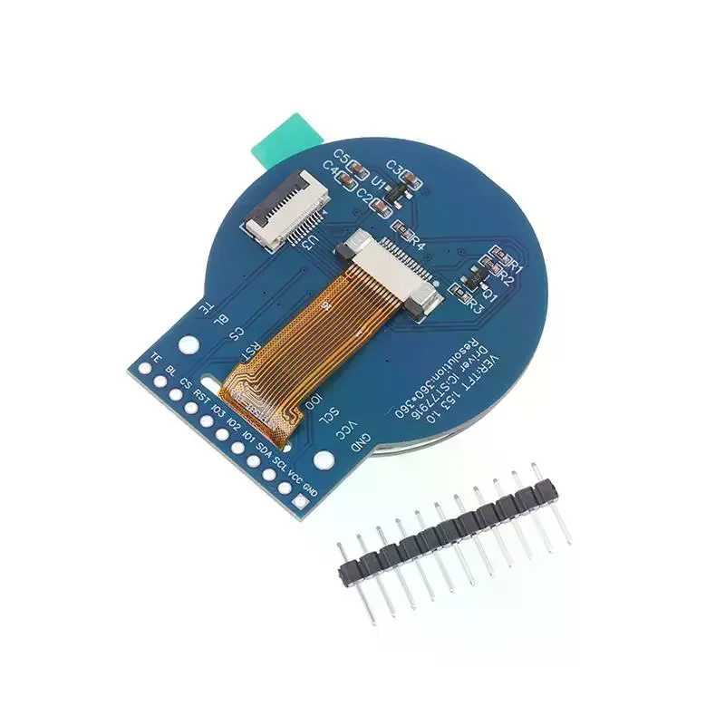 Picture 6: 360x360 Pixels 1.53-Inch Round TFT Display: ST77916 QSPI Color LCD Screen – Compatible For Arduino