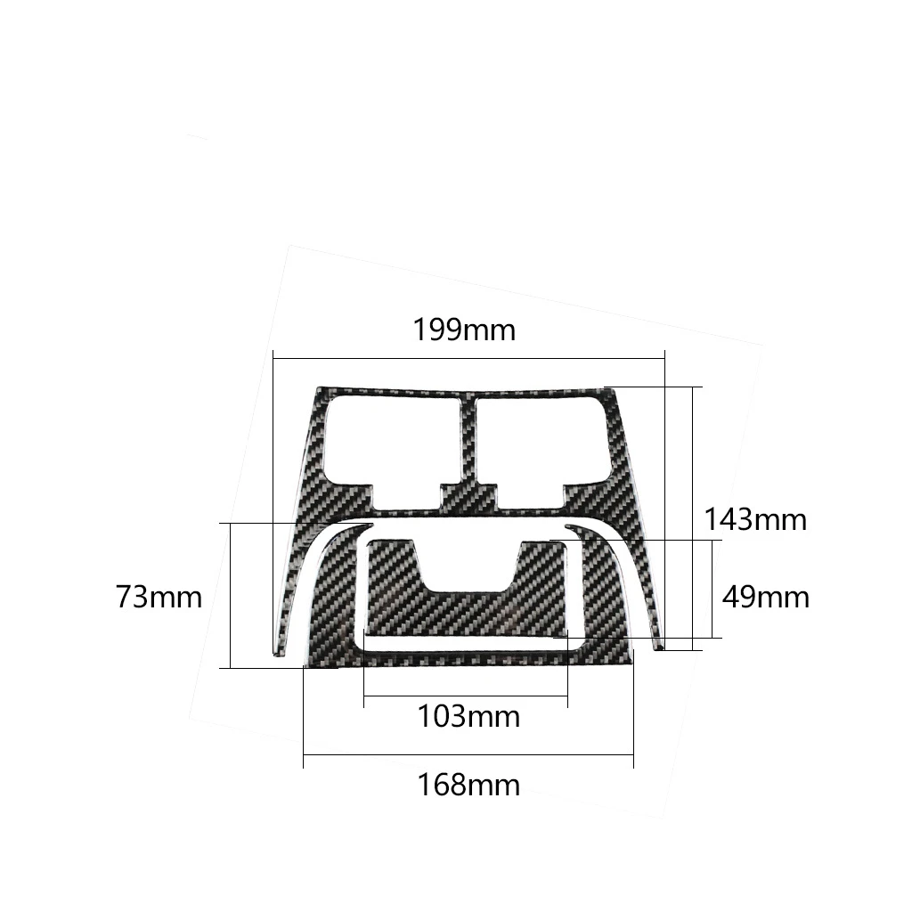 Rear Seat Air Vent Outlet Decoration Cover Trim Sticker Fit for Lexus IS IS250 300 350C 2006-2012 Decal Carbon Fiber 4