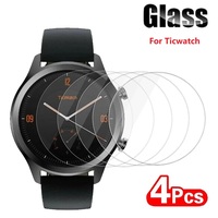 4 Pcs Protective Glass Film For Ticwatch S S2 E E2 E3 C2 Tempered Glass Screen Protector Round Waterproof Smart Watch Film Guard