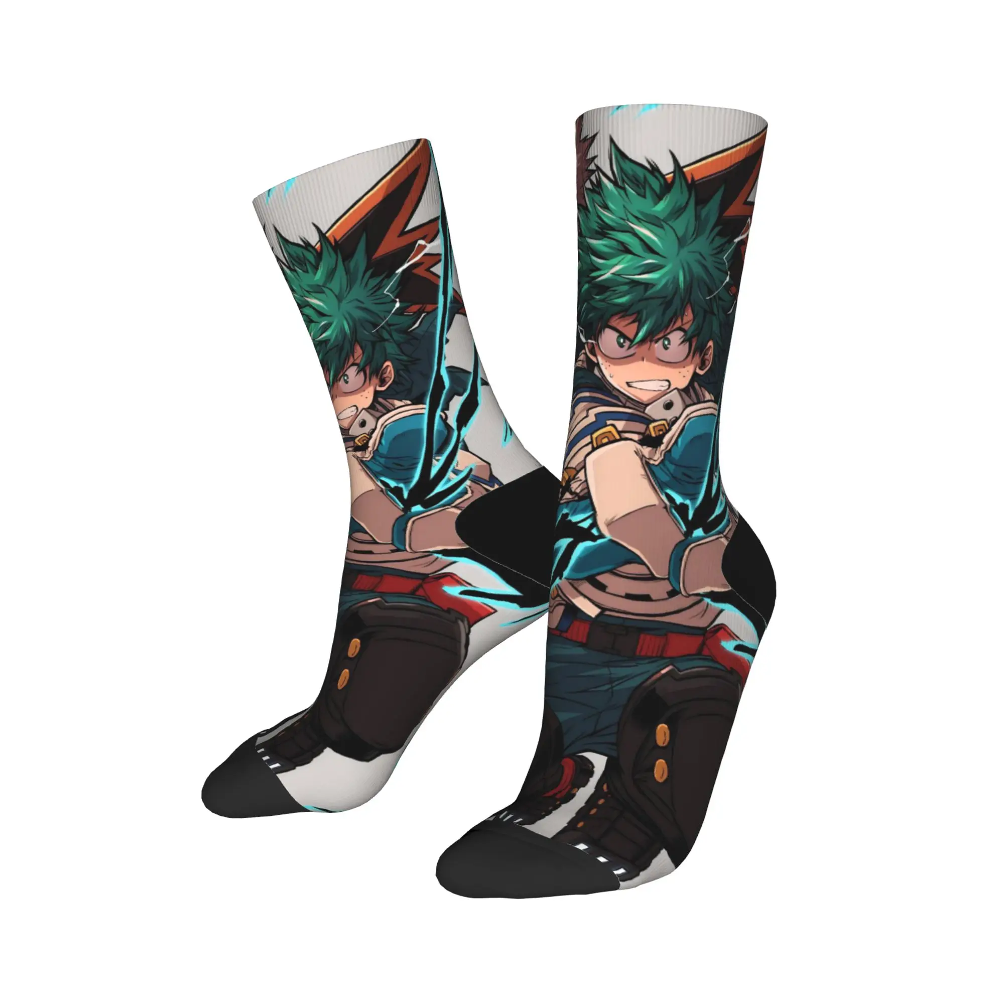 Kaus Kaki My Hero Academia, Kaus Kaki Unik Musim Gugur Anti-Selip untuk Pria, Kaus Kaki Lembut dengan Grafis untuk Mendaki