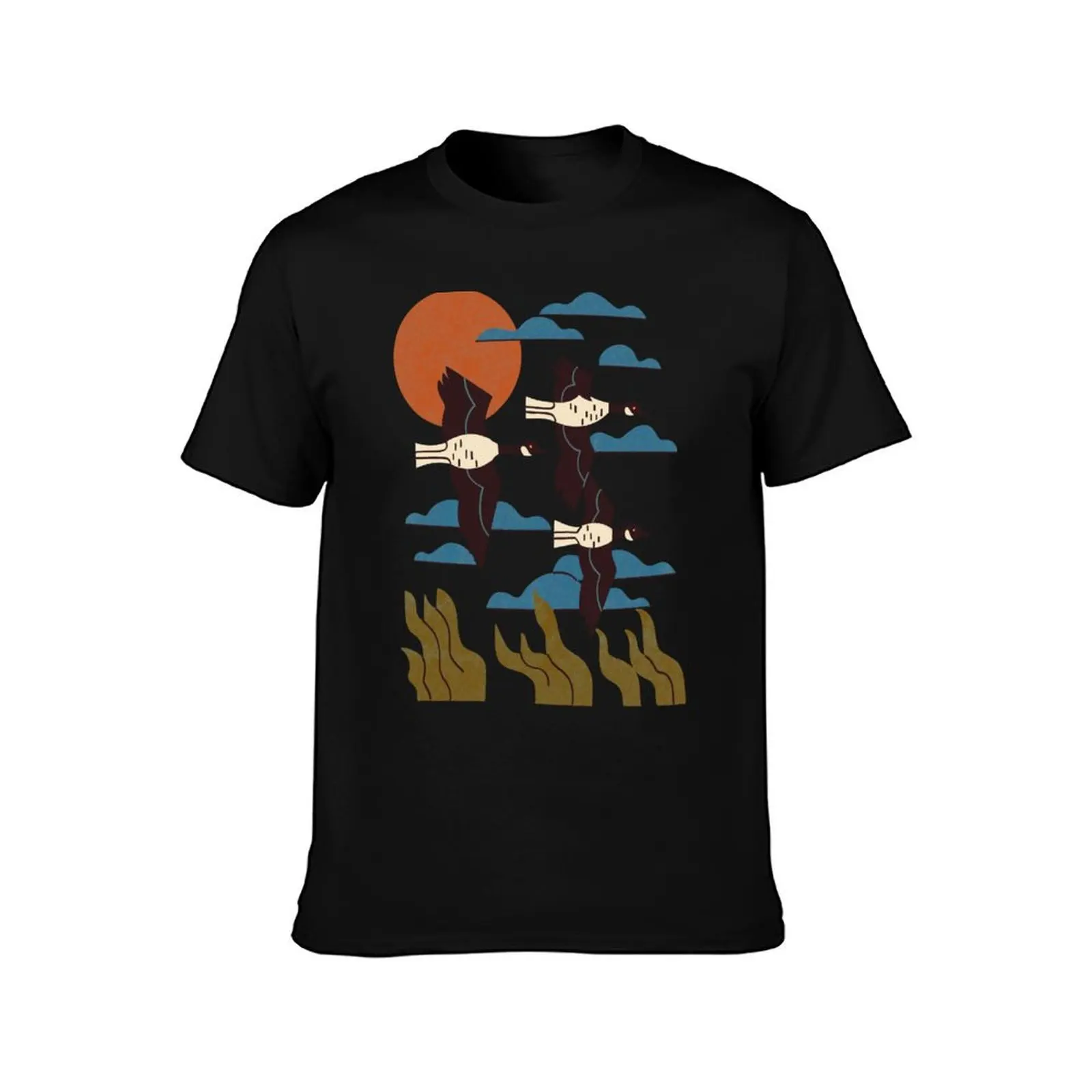 Geese Flying South T-Shirt t shirts for man graphic funny T-Shirt