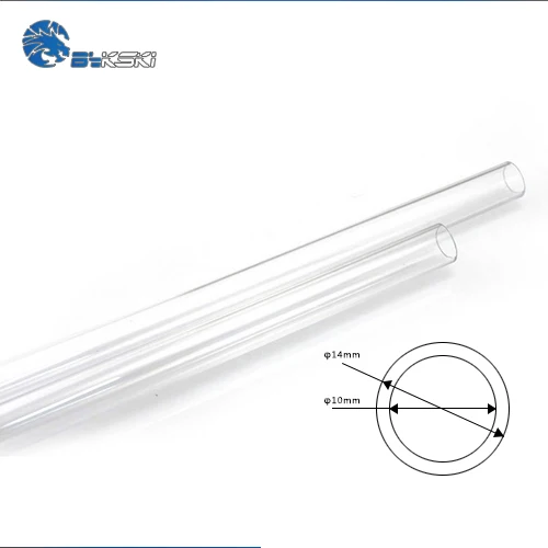 BYKSKI PMMA / PETG tubo rigido (OD12mm/OD14mm / OD16mm ) + 2mm spessore + 50cm lunghezza tubo rigido trasparente 2 pz/lotto