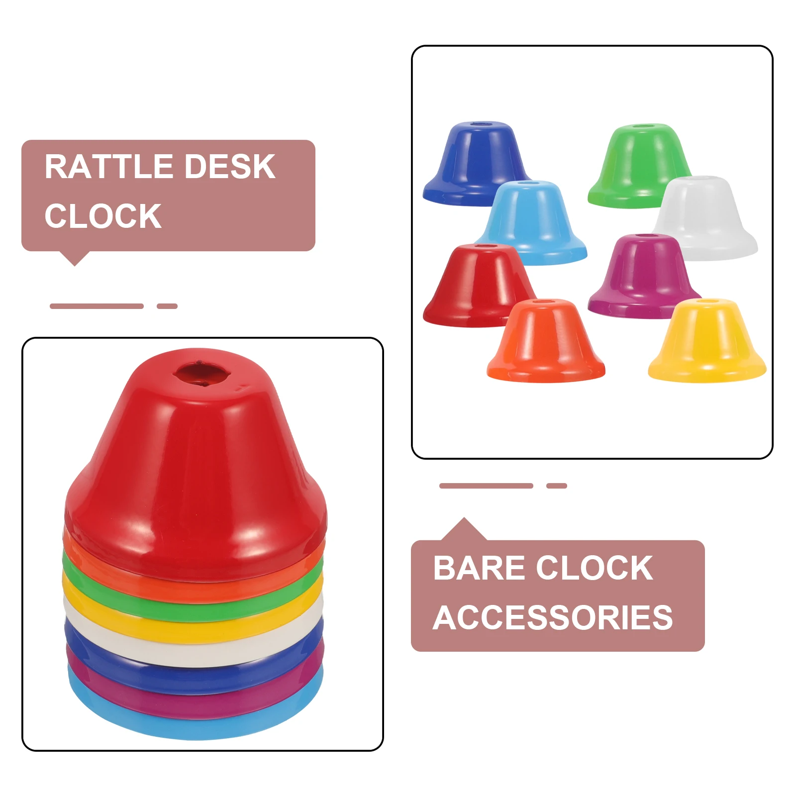 Componentes de instrumento orff, 8 peças, sinos de metal pequenos, sinos de som decorativos brilhantes para crianças, treinamento de ritmo, artesanato diy