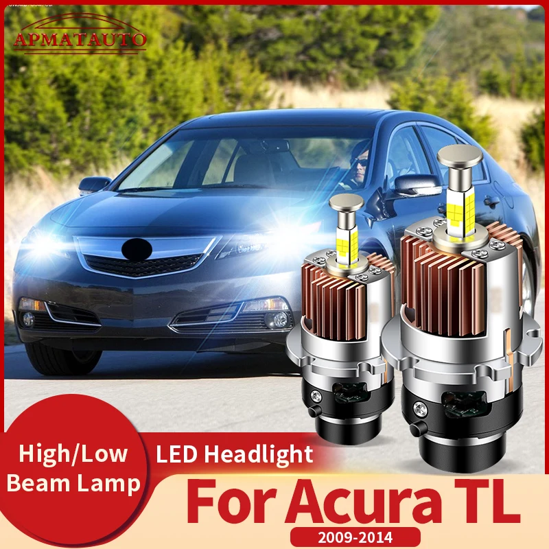 2PCS 12V High Quality 32000LM 35W HID Xenon Bulb 6000K Auto Light Car Headlight For Acura TL 2009 2008 2009 2010-2014 Plug&Play