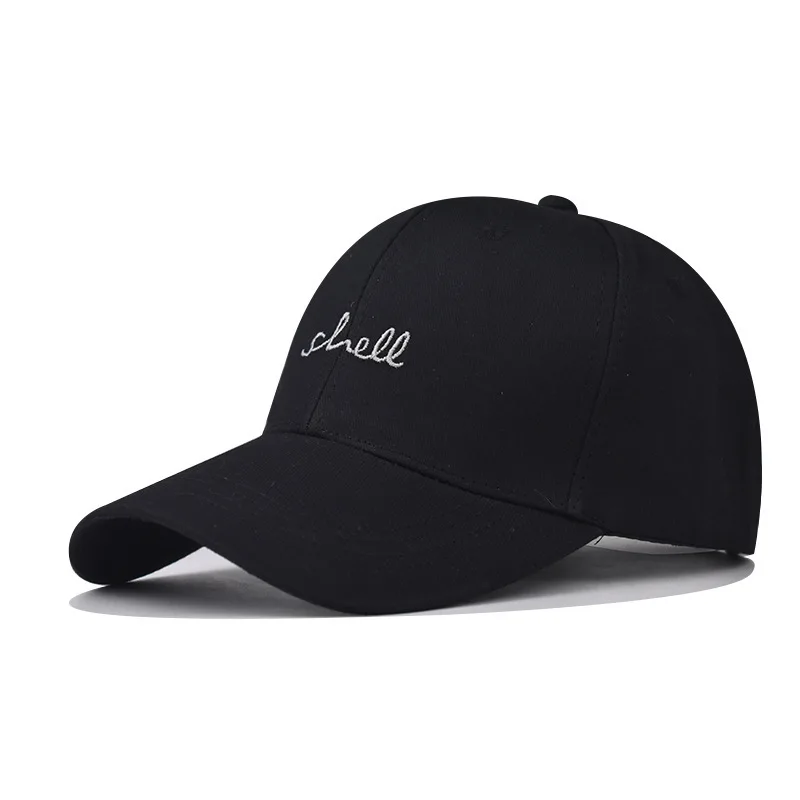 

Washed Cotton 3D Small Letter Embroidered Baseball Cap Versatile Trendy Solid Color Classic Duckbill