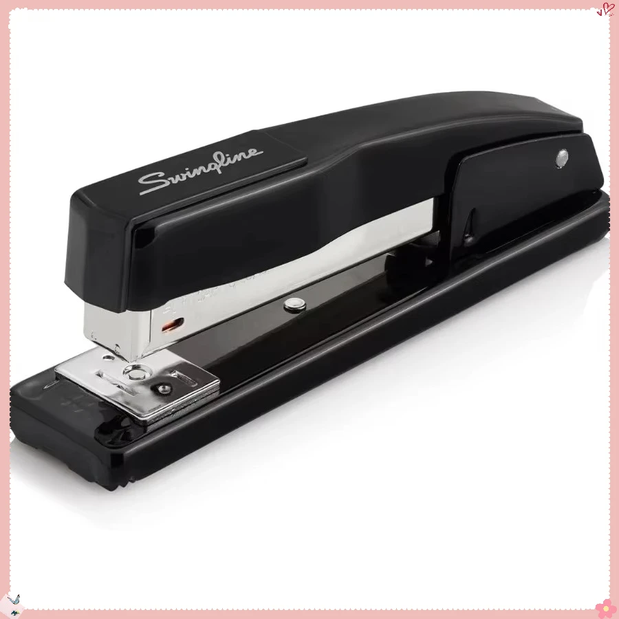 プロ仕様の金属製ホッチキス（黒）、20枚綴じ対応の頑丈なホッチキス、オフィス/学校用の詰まりにくい設計