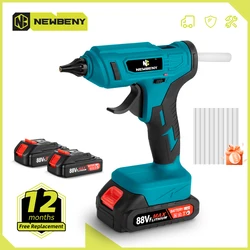 NEWBENY-Cordless elétrica Hot Melt pistola de cola, reparo doméstico eficiente, pistola de cola com 11 milímetros cola em bastão, Makita 18V bateria