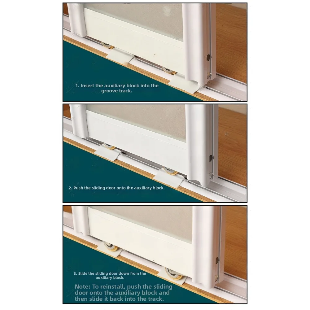 Plastic Wardrobe Wheel Installation Aid Block Auxiliary Block Wardrobe Wheel For Bathroom Sliding Door Wheel Disassembly