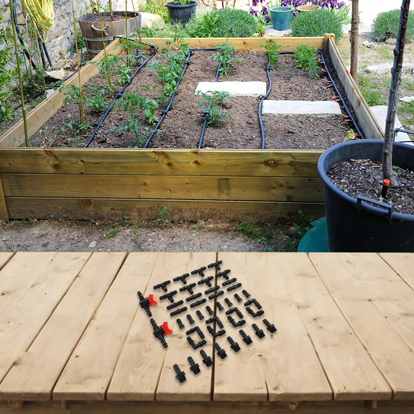 for Drip Irrigation Fittings Kit 1/2 In Tubing for Compatibility with Common 1/2 In for Drip Lines in Home Garden Installations