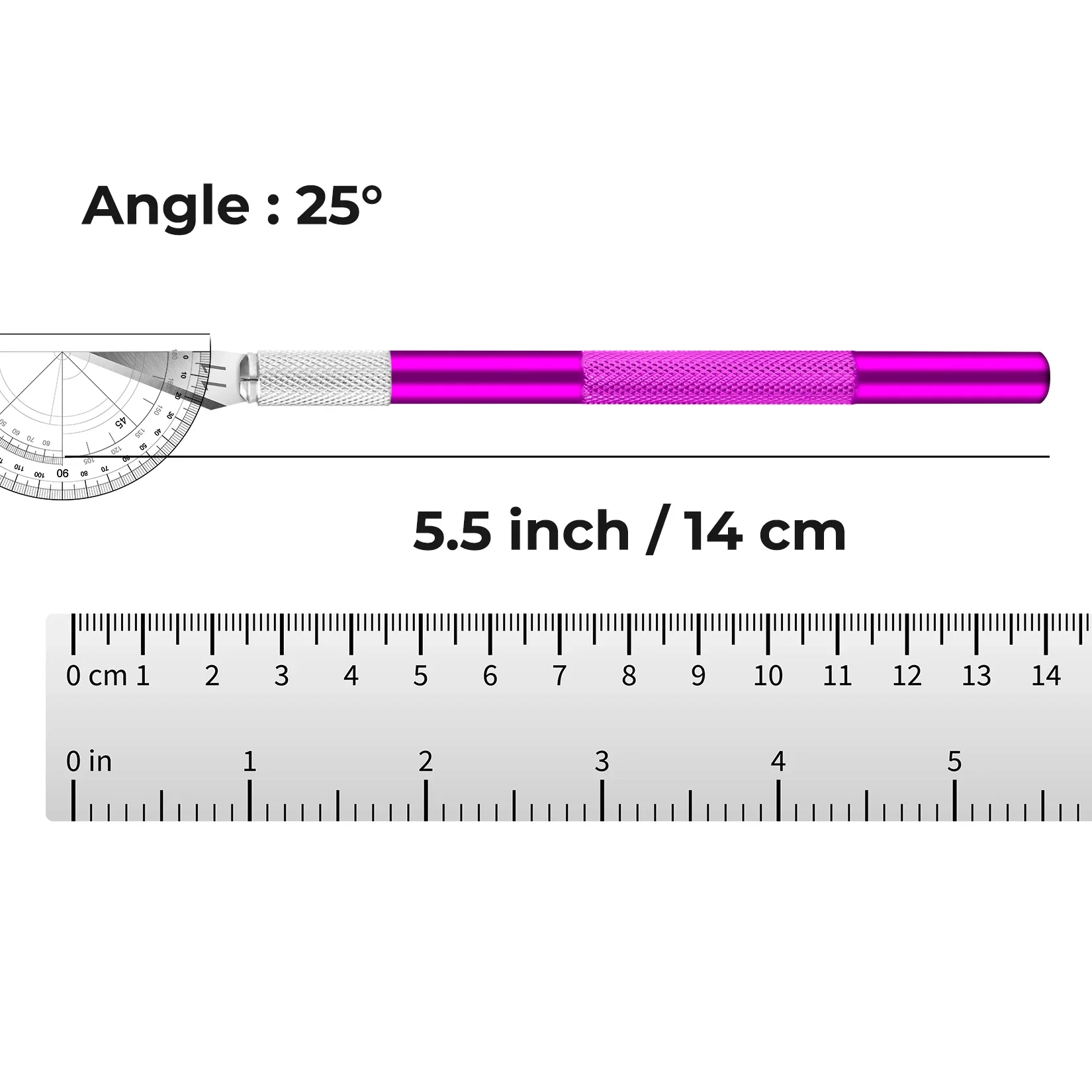 Hobby Knife with 1Steel Knife Exacto 1 Pcs Stainless 1 Pcs Craft Knife Exacto Blade Kit, 1pcs Steel 15CM Ruler for Art, image 4