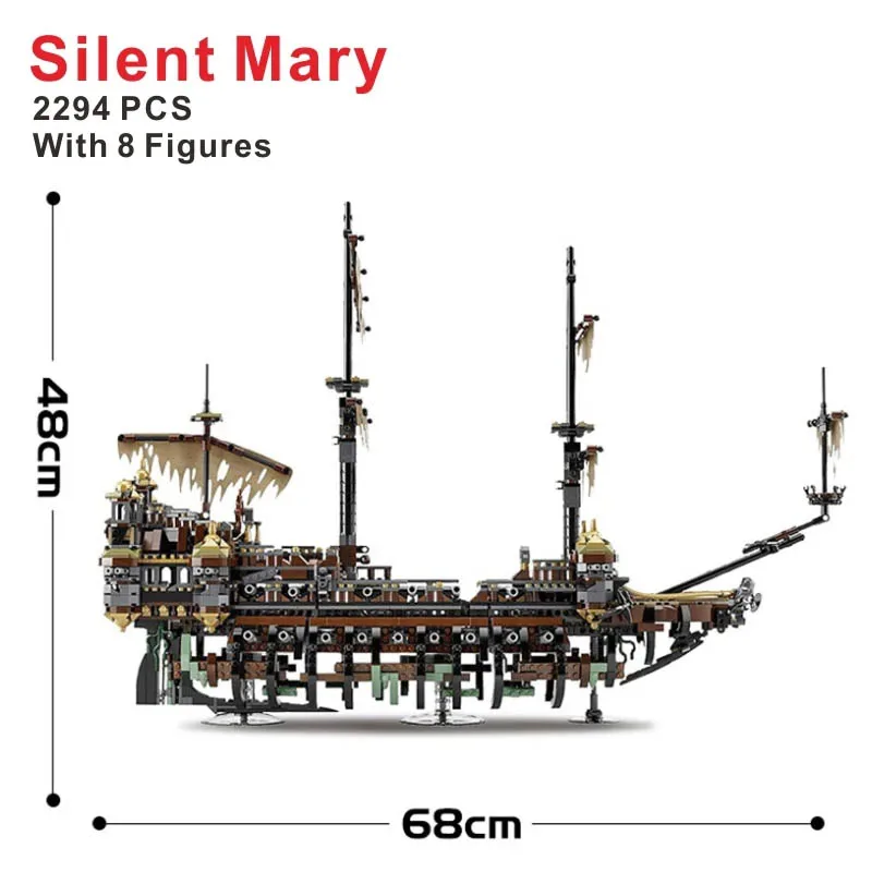 71042 16042 Compatible Silent Mary Ship Model Building Blocks Brick For Kids Birthday Christmas Gifts Early Education DIY Toy