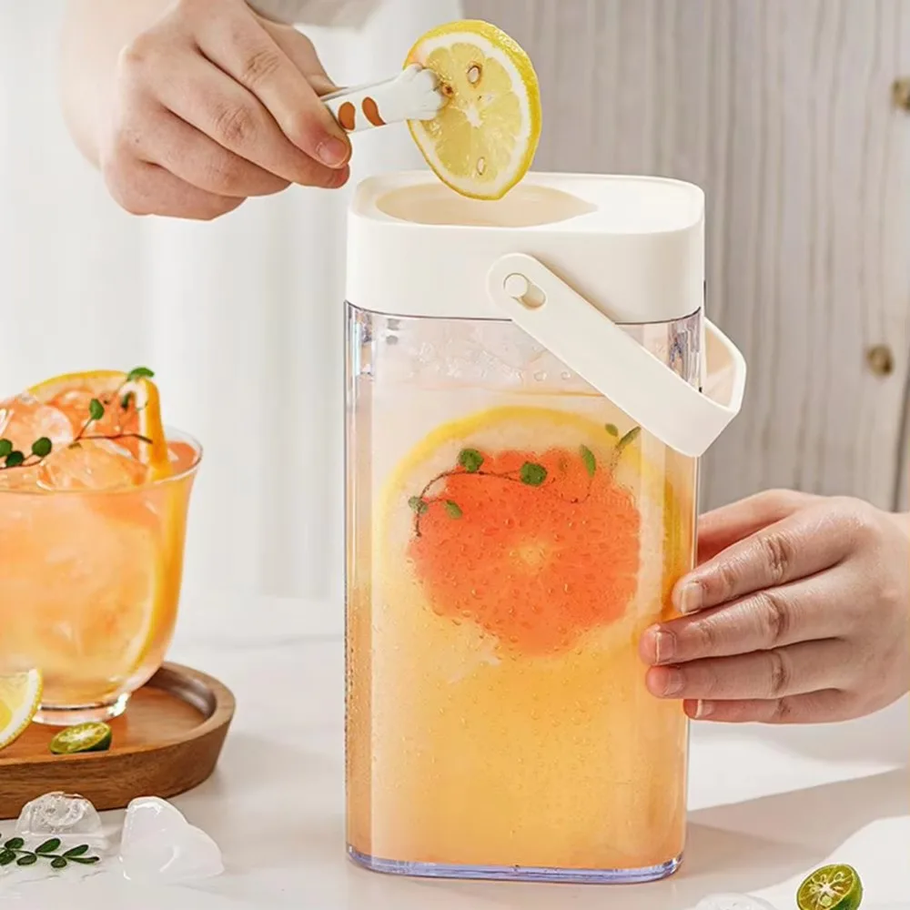 

1L Coffee Cold Brew Pot Transparent Large Capacity Tea Pitcher Plastic Built-in Filter Water Kettle Office