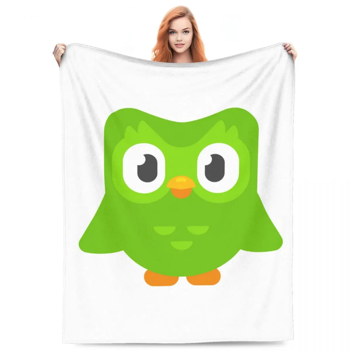 

Duolingo Owl Duo Blankets Fleece Sofa Throw Blanket Breathable Throw Blankets for Home Bedroom Travel Throws Bedspread Quilt
