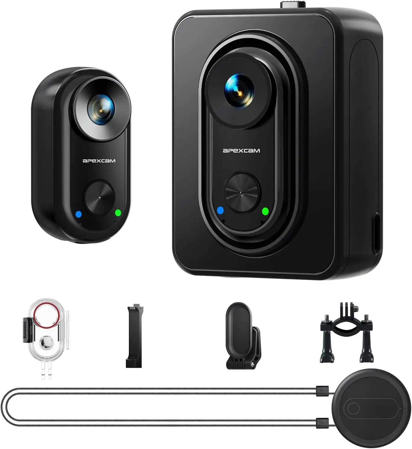 4K Mini POV Action Camera, Portable Wearable Thumb Body Cam, WiFi EIS 30M Waterproof Underwater, Hands-Free Audio Recording with Magnetic Mount for Vlogging Motorcycling