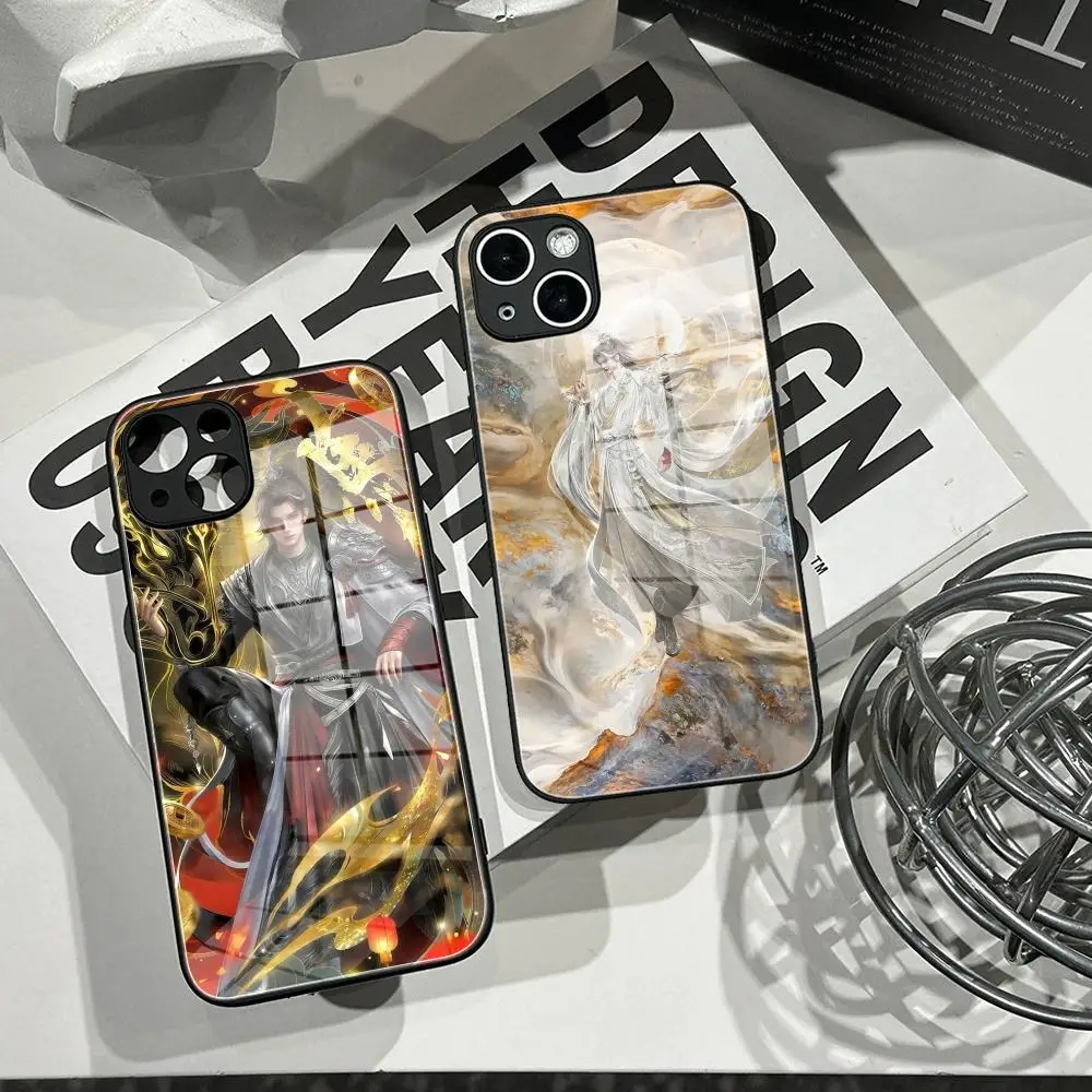 Chinese Xianxia Cultivation 3D Donghua Style Phone Case Tempered Glass Shell FOR IPhone 16ProMAX 14 12 17Pro Air 15 16 Plus 13 P