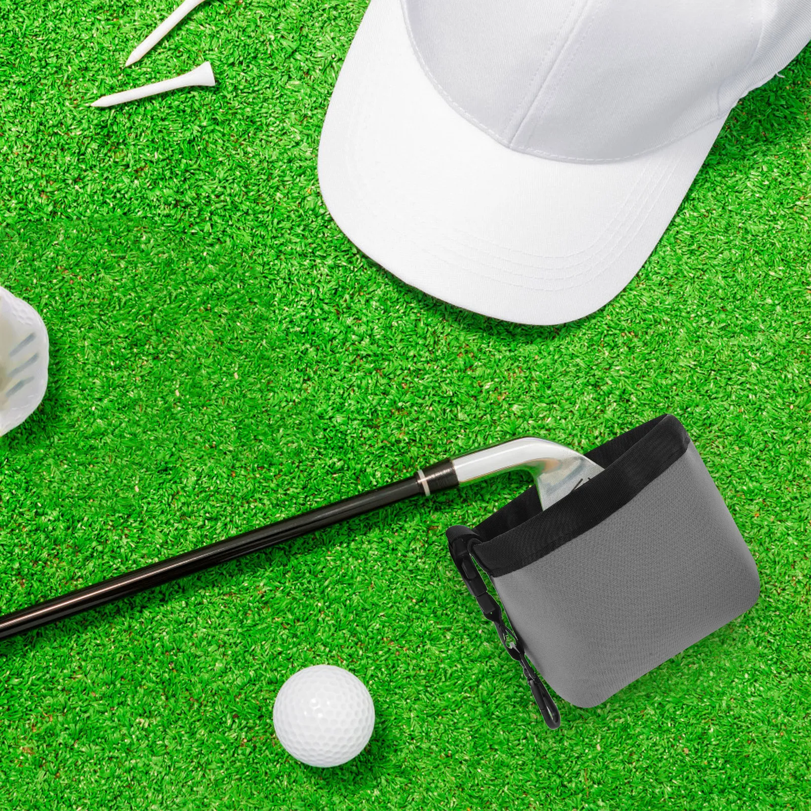 Golf Club Cleaner Bag Portable Detachable Lightweight Easy Clean Fabric Multifunctional for Golf Balls Clubs Grips