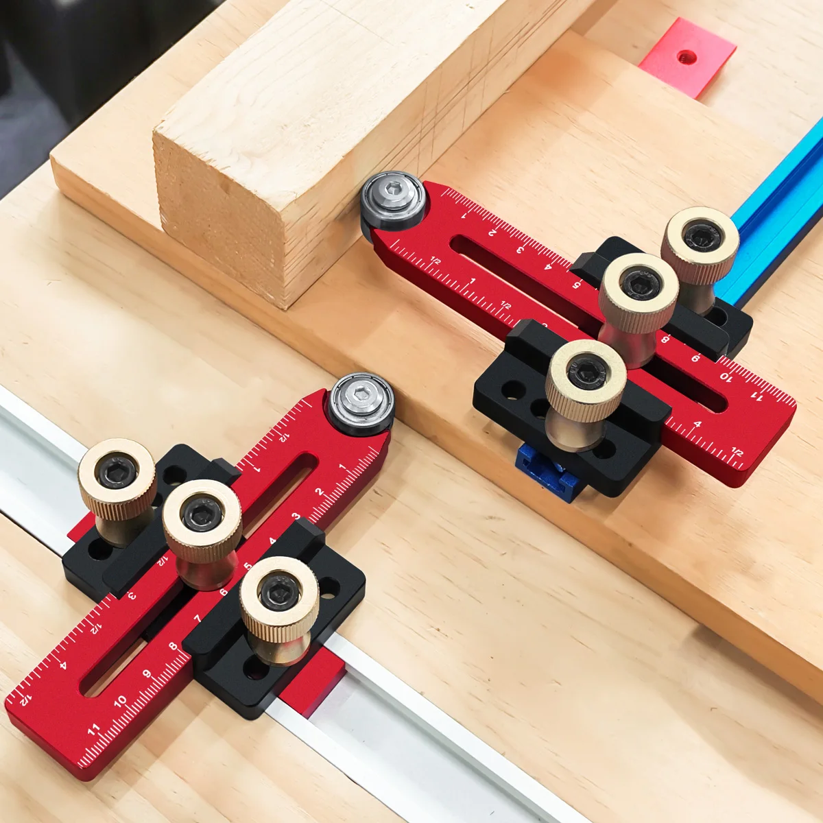 Thin Rip Jig Table Saw Jig Guide, Table Jig With 2 Guide Bearings Telescopic For Standard Miter Strip Cuts Woodworking Tools