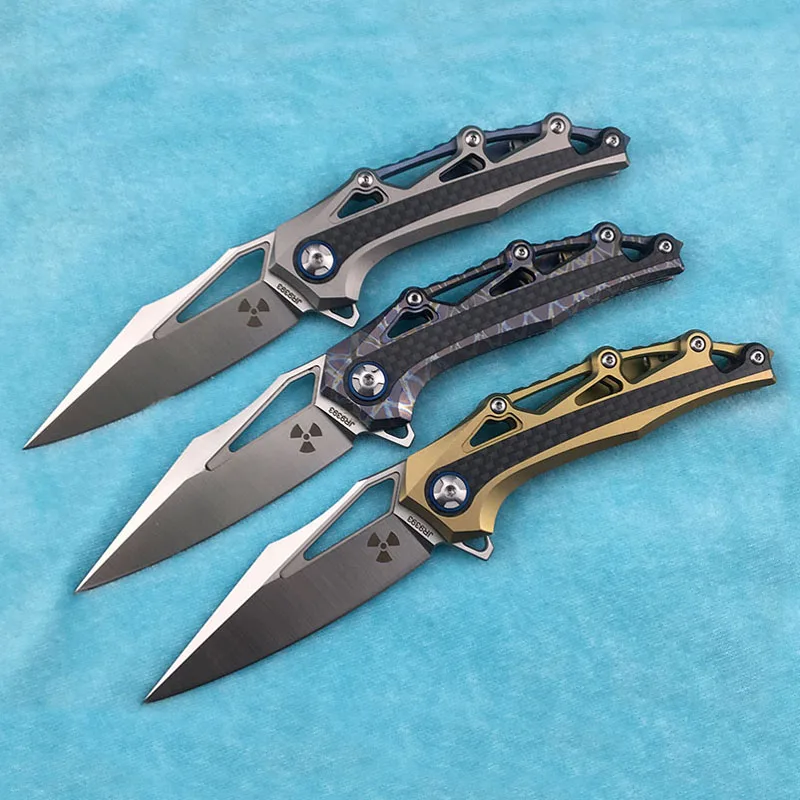 LEMIFSHE JK9393Ti Real M390 Blade Titanium Alloy Handle Folding Knife Outdoor Camping Hunting Kitchen Survival Pocket EDC Tool