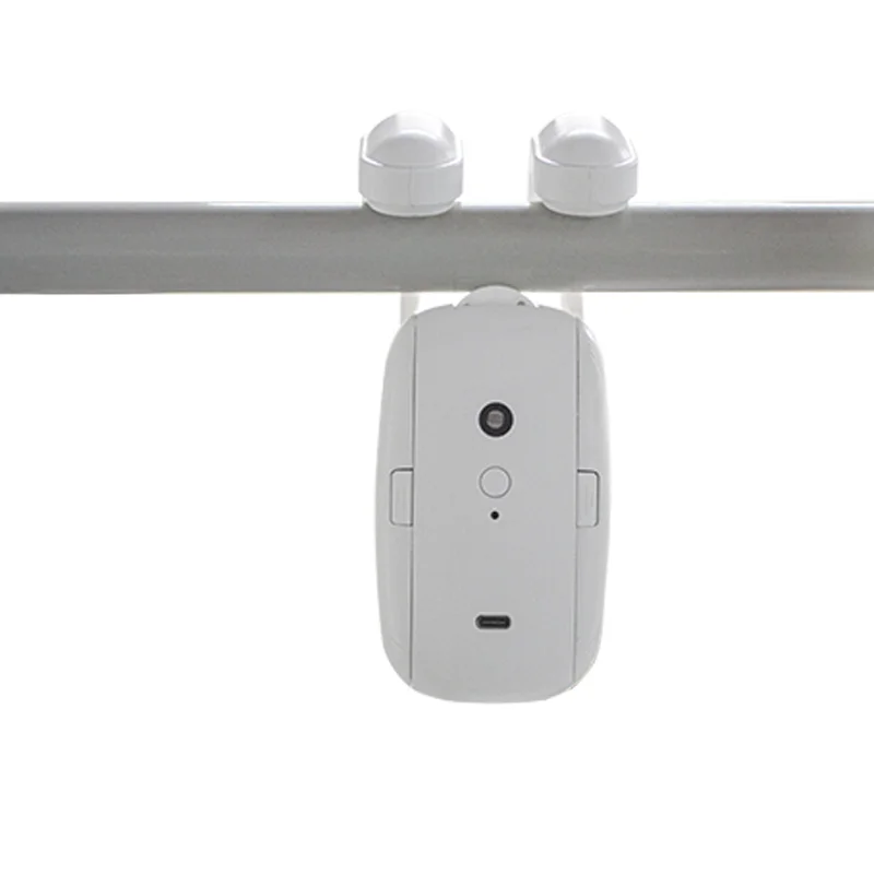 2pcs Wi-Fi Smart Curtain Robot with Voice Control, Roman Rod Track, App Remote Control, Alexa & Google Home Compatibility