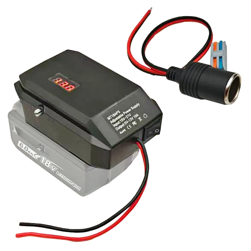 أدوات الطاقة محول ولاعة السجائر الجهد المنظم MT18APS 18 فولت إلى 5-13 فولت محول خفض الجهد لبطارية ليثيوم ماكيتا 18 فولت #6