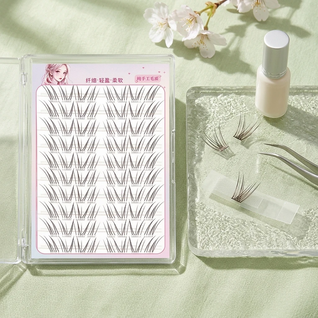 10rows Deep Brown Artificial Fiber False Eyelashes Foxes Style Lightweight Natural Look For Everyday Makeup Mixed 9-13mm Curl