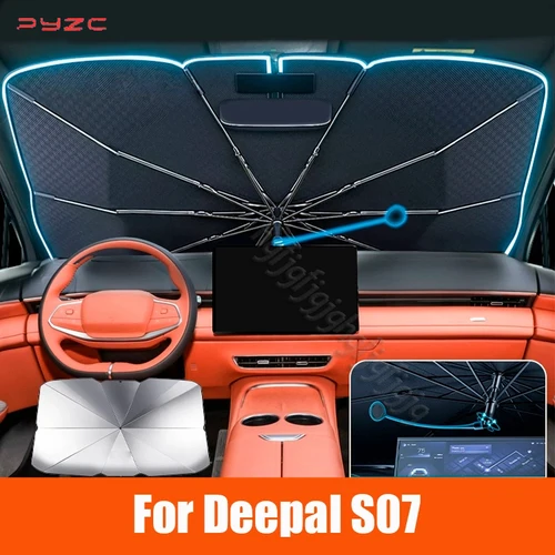 Parasol plegable para parabrisas de coche Changan Deepal S07 2024 2025 2026, accesorios de aislamiento térmico delantero amry