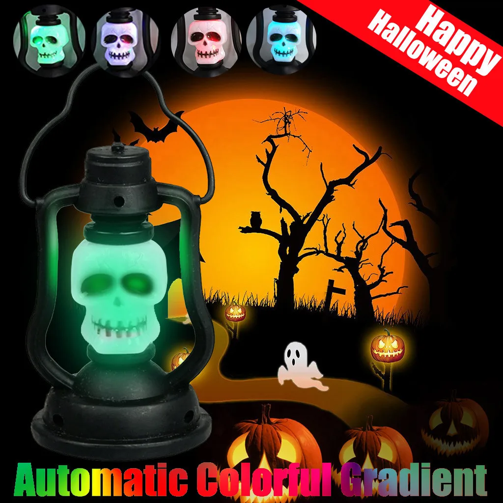 1pcs Mini Halloween Pumpkin Lantern Keychain Lights Led Hanging Candle Light Small Oil Lamp Halloween Party Home Decor Props