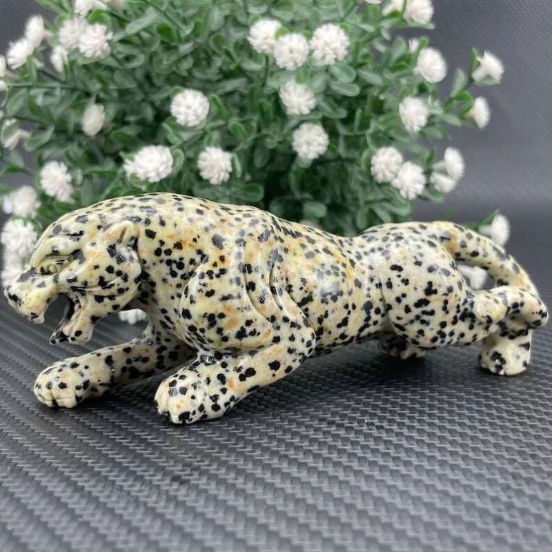 

Natural Dalmatian Leopard Quartz Crystal Sculpture Home Decoration Crystal Hoildays Gifts Mineral Specimen Crystal Healing Stone