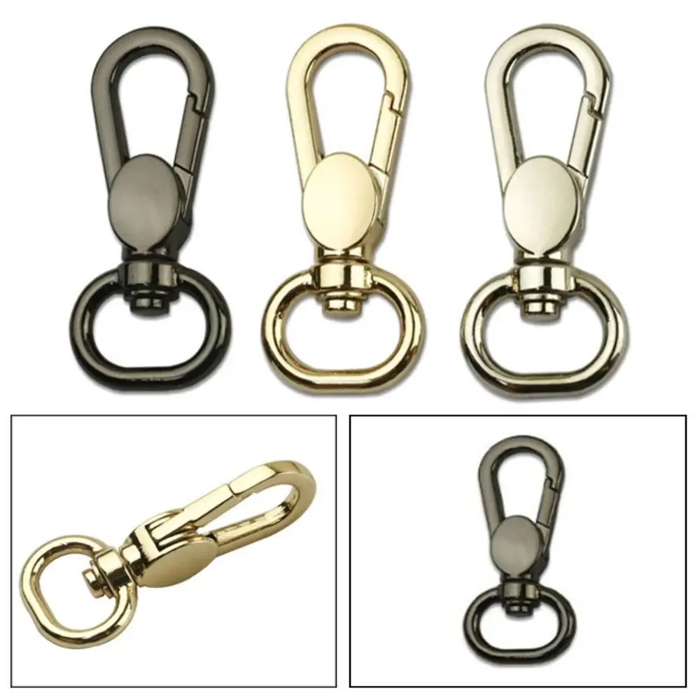 Metal Snap Hook Rotating Traction Buckles Trigger Clips Buckles for Leather Strap Belt Keychain Webbing Pet Leash Hooks