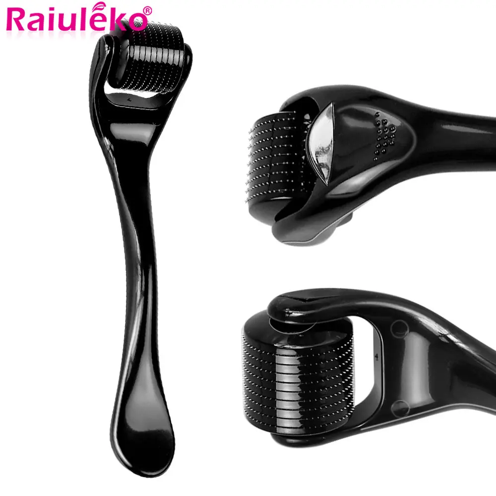 Raiח DRS 540 Derma Roller Титановый инструмент для лечения роста и старения волос Черная неэлектрическая микроигла для ухода ...