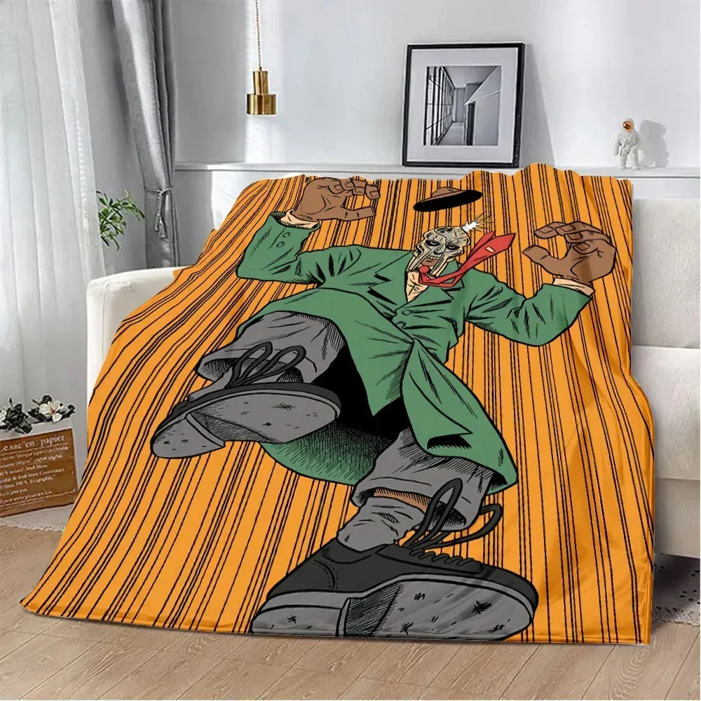 

Одеяло с принтом рэпера MF DOOM, одеяла для пикника, теплое одеяло, мягкое и удобное одеяло, подарок на день рождения для дома и путешествий