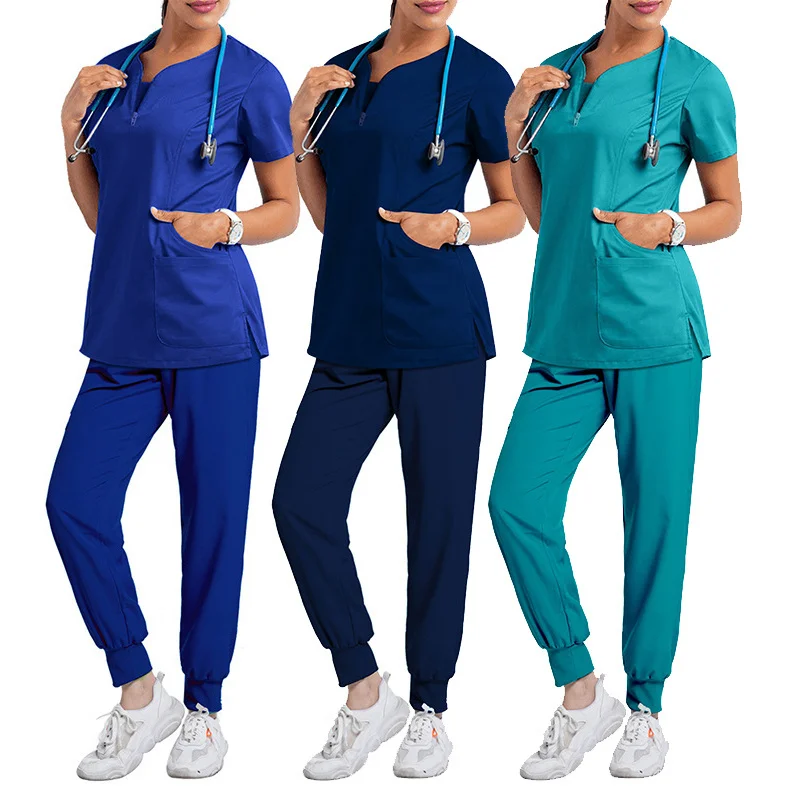 

Medical Scrubs set for Women Doctor Medical Uniforms Beauty Salon Pharmacy Workwear Clothes Hospital Dental Clinic Pet Overalls