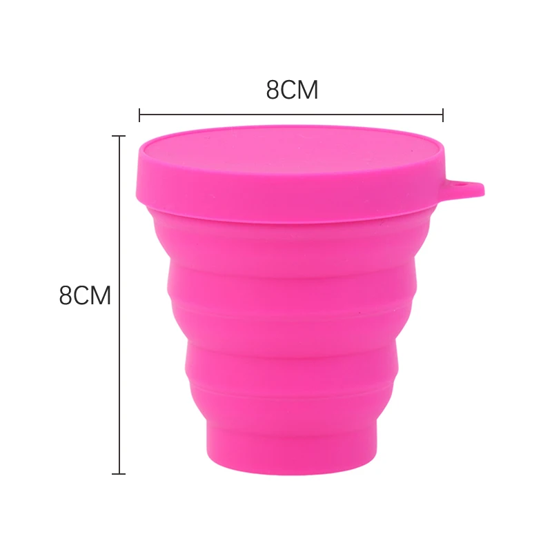 1pc tragbare Menstruation tasse zusammen klappbare Silikon becher Sterilisation becher Damen hygiene produkt